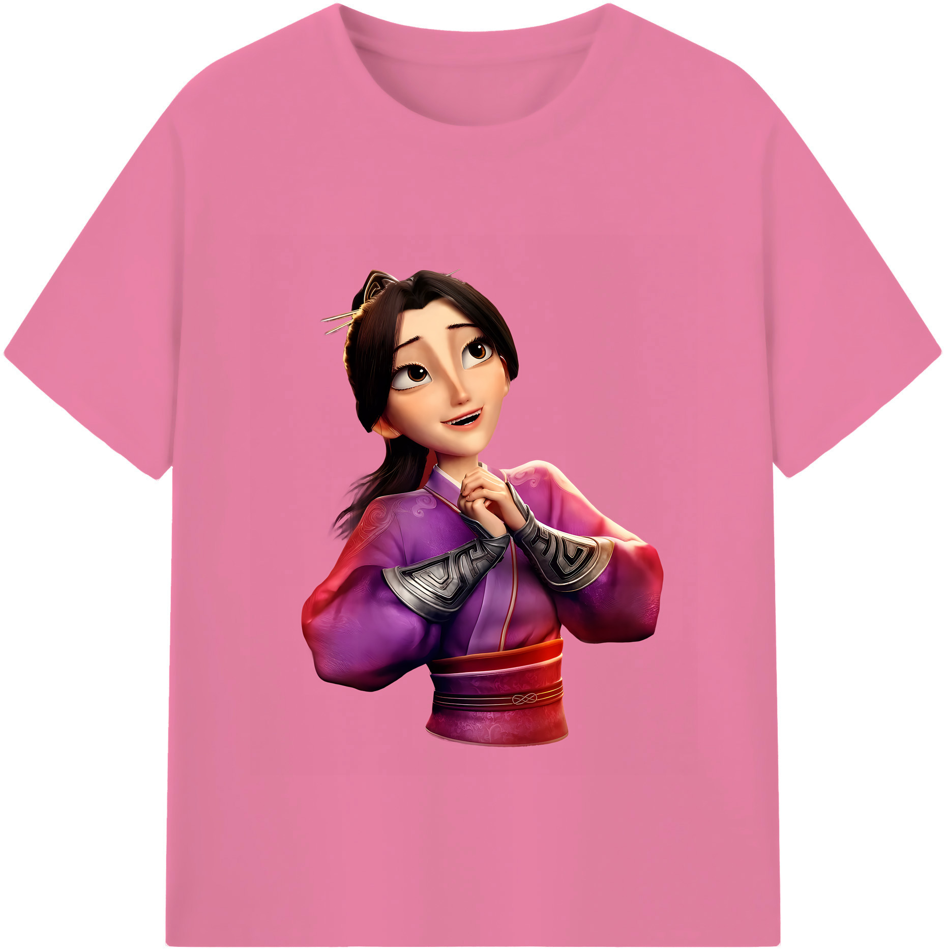 （画像用） Ne Zha 2 ナタ 魔童の大暴れ 綿100％半袖Tシャツ（フロントプリント）